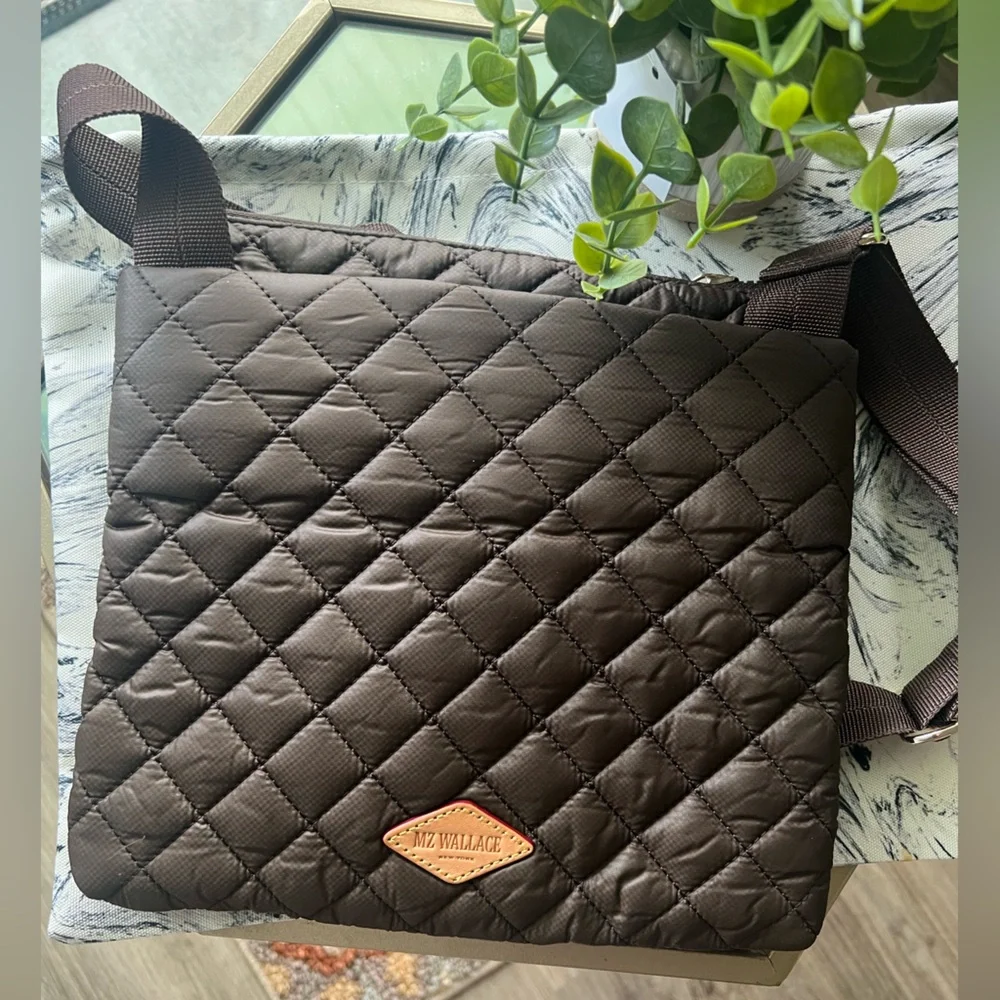 MZ Wallace Metro Flat Crossbody Walnut - Picture 3 of 6
